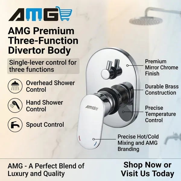 AMG_OMEGA_Single_Lever_5_Way_3Inlet_Diverter_Tic_Tac_Complete_Set_Bathroom_Shower_System_Bathroom_Mixer_Chrome_Finish_Brass