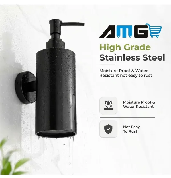 Amg_Liquid_Soap_Dispenser_for_Bathroom/Stainless_Steel_Shampoo_Dispenser/Round_Hand_wash_Dispenser/Bathroom_Accessories_-_Pack_of_1_(Black)