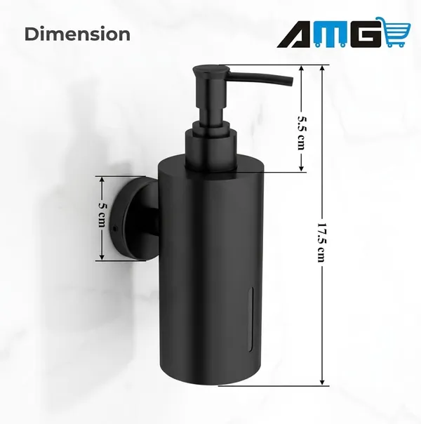 Amg_Liquid_Soap_Dispenser_for_Bathroom/Stainless_Steel_Shampoo_Dispenser/Round_Hand_wash_Dispenser/Bathroom_Accessories_-_Pack_of_1_(Black)