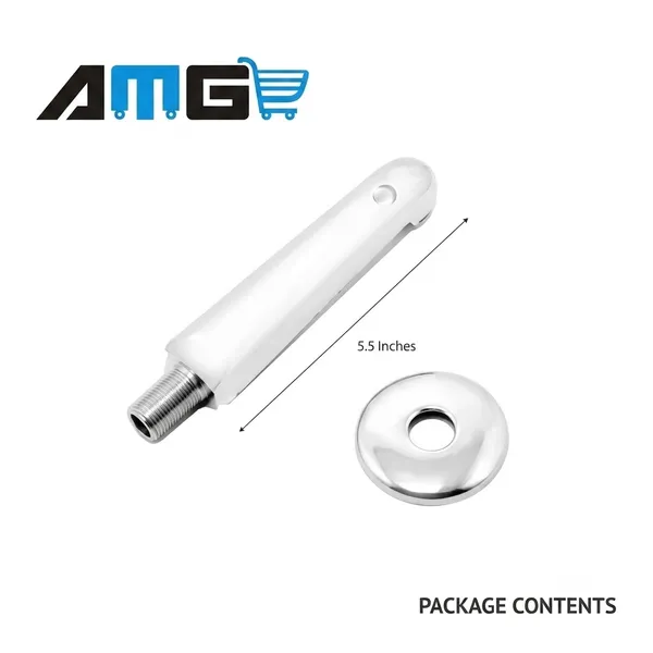 AMG_Omega_Brass_Bath_Tub_Spout_With_Wall_Flange_6_5_Inches_Long_Chrome_Pack_Of_1