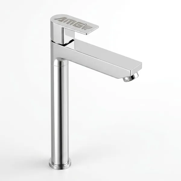 AMG_Aura_Brass_Extended_Tall_Body_Pillar_Cock_12_Inch_Tap_For_Wash_Basin_Deck_Mounted_Cold_Water_Tap_Not_Hot_Cold_Mixer_Counter_Top_Table_Top_Faucet_Foam_Flow_Chrome_Finish
