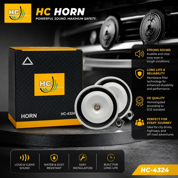 Hc-4324_Aluminium_Round_Black_Silver_Car_Horn_Pair