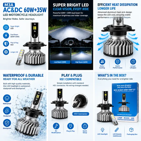 Aluminium_M3A_60W_Led_Motorcycle_Headlight_Bulb