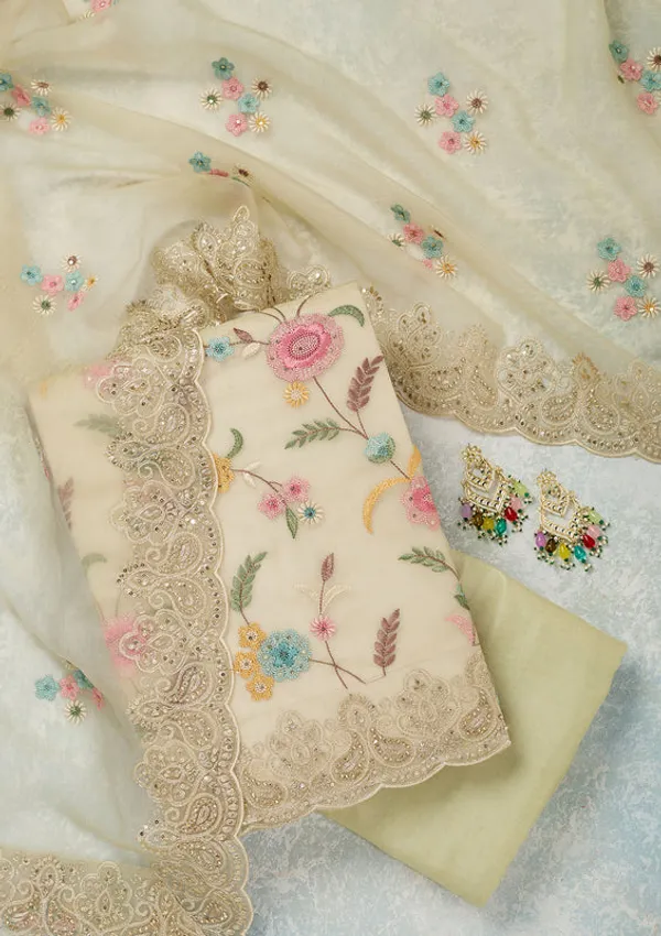 Pista_Green_Organza_Floral_Threadwork_Unstitched_Dress_Material_With_Matching_Bottom_And_Dupatta