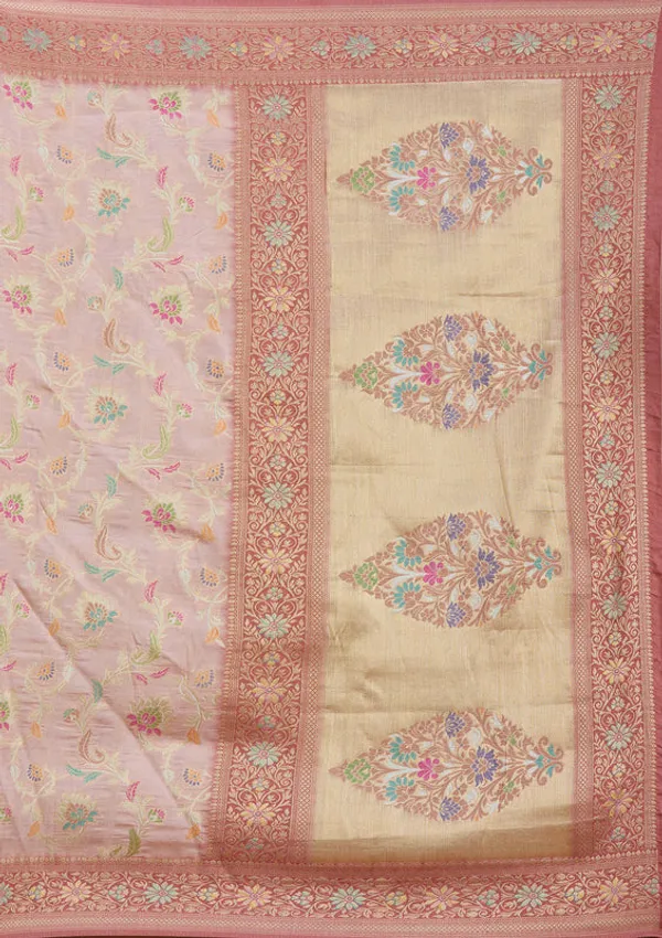 Baby_Pink_Silk_Jaal_Saree_With_Matching_Blouse_Piece
