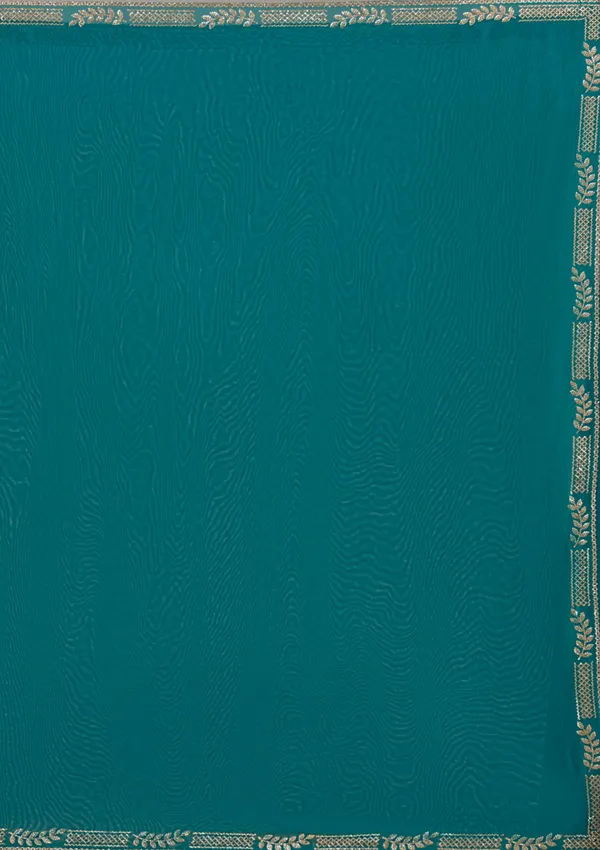 Peacock_Blue_Cording_Tissue_Saree