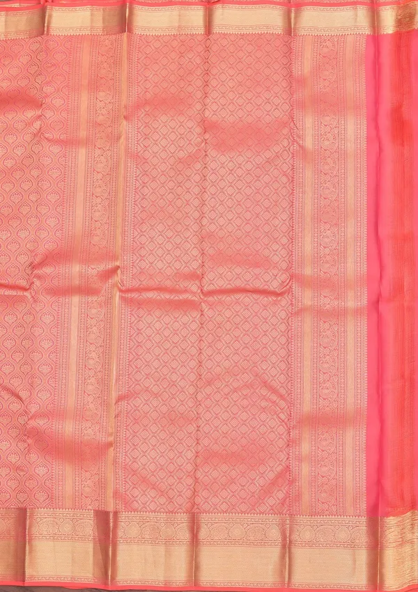 Peach_Zariwork_Pure_Silk_Saree