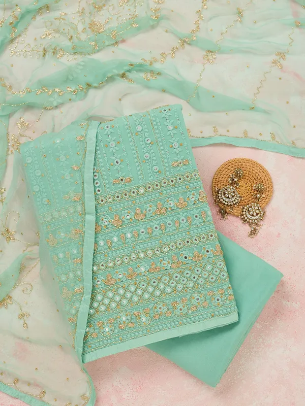 Sea_Green_Threadwork_Georgette_Unstitched_Salwar_Suit