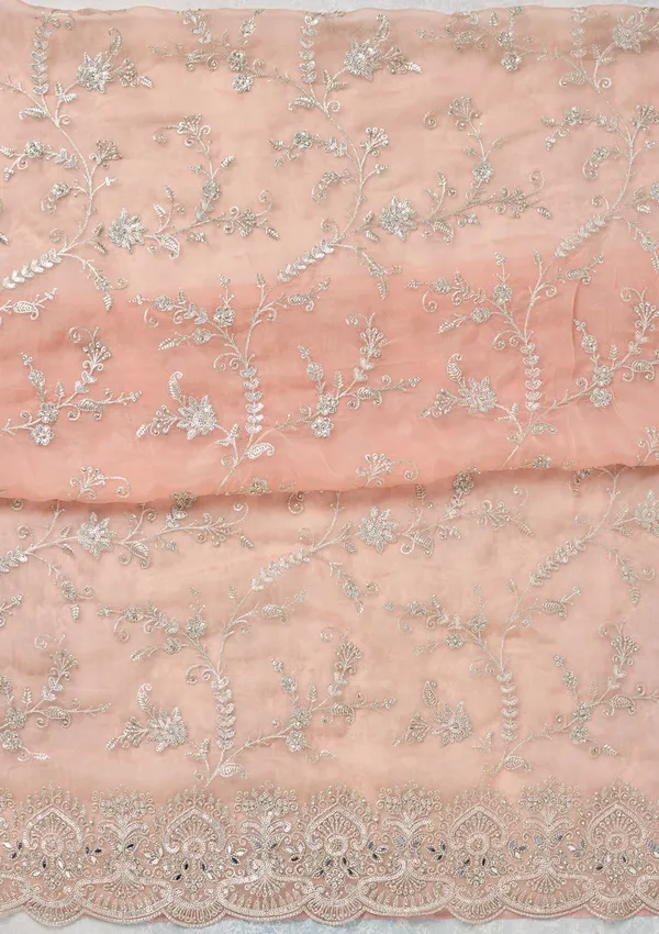 Peach_Threadwork_Tissue_Unstitched_Salwar_Suit