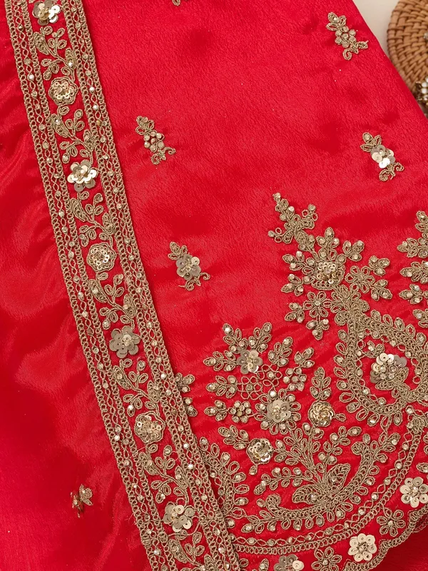 Red_Zariwork_Gold_Chinon_Unstitched_Salwar_Suit