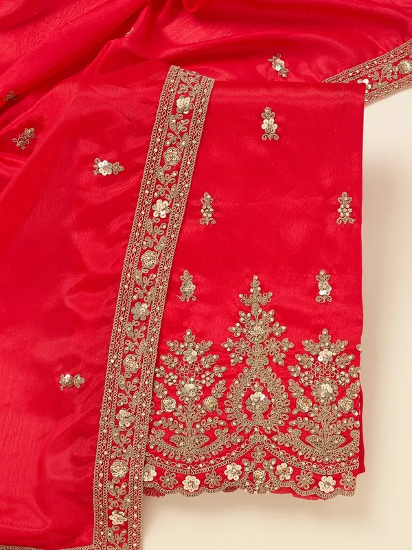 Red_Zariwork_Gold_Chinon_Unstitched_Salwar_Suit