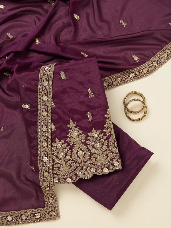 Purple_Zariwork_Gold_Chinon_Unstitched_Salwar_Suit