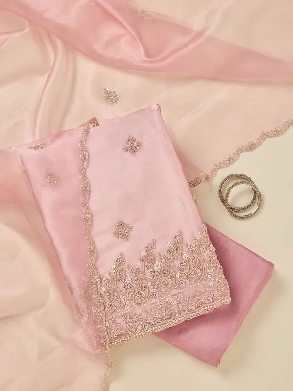 Onion_Pink_Zardozi_Gold_Organza_Unstitched_Salwar_Suit