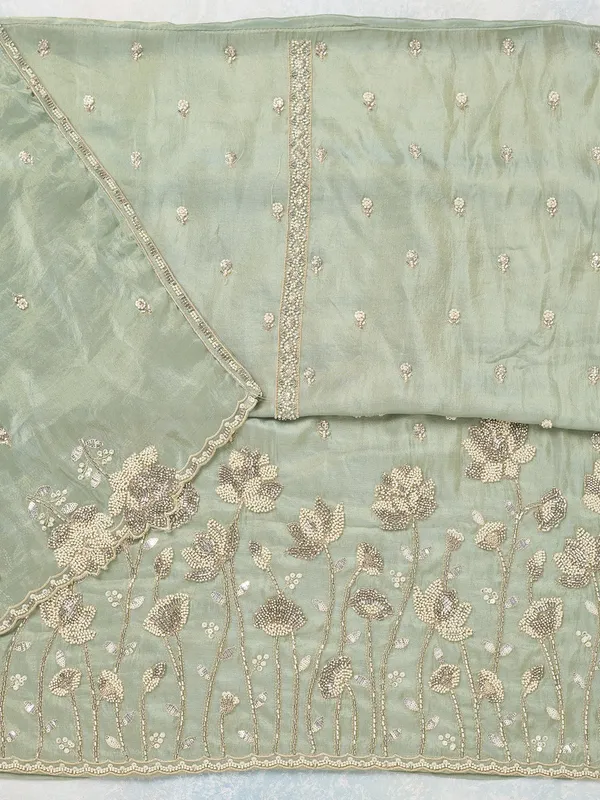 Sea_Green_Cutdana_Tissue_Unstitched_Salwar_Suit