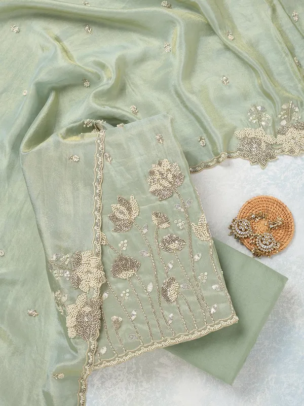 Sea_Green_Cutdana_Tissue_Unstitched_Salwar_Suit