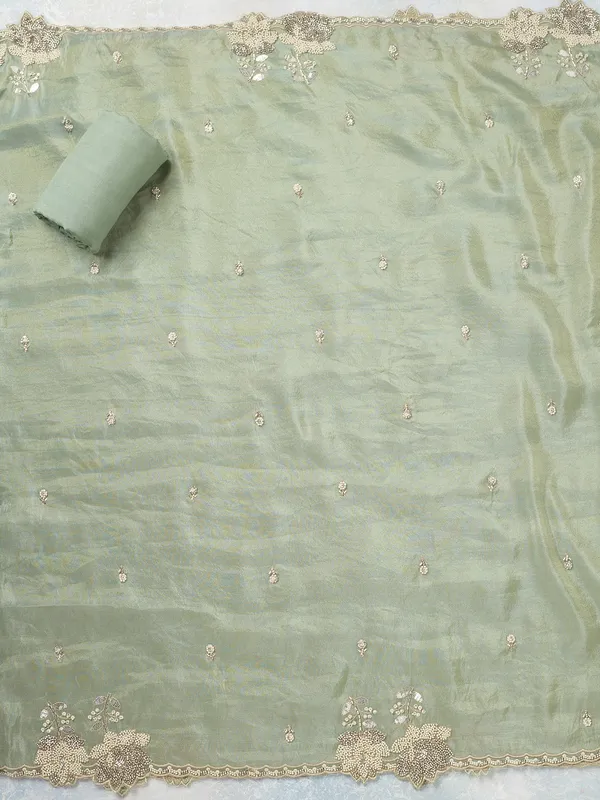 Sea_Green_Cutdana_Tissue_Unstitched_Salwar_Suit