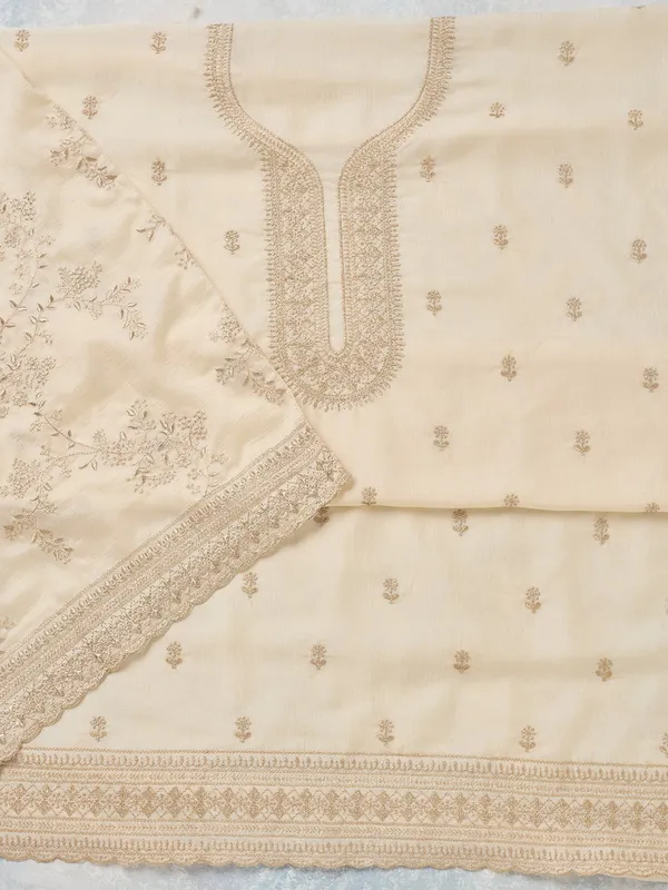 Off_White_Zariwork_Gold_Soft_Raw_Silk_Unstitched_Salwar_Suit