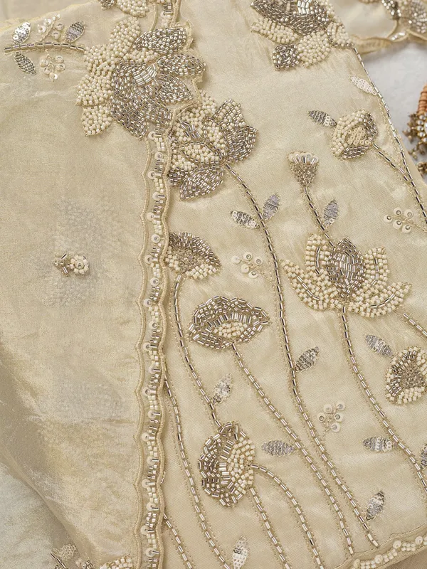 Beige_Cutdana_Tissue_Unstitched_Salwar_Suit