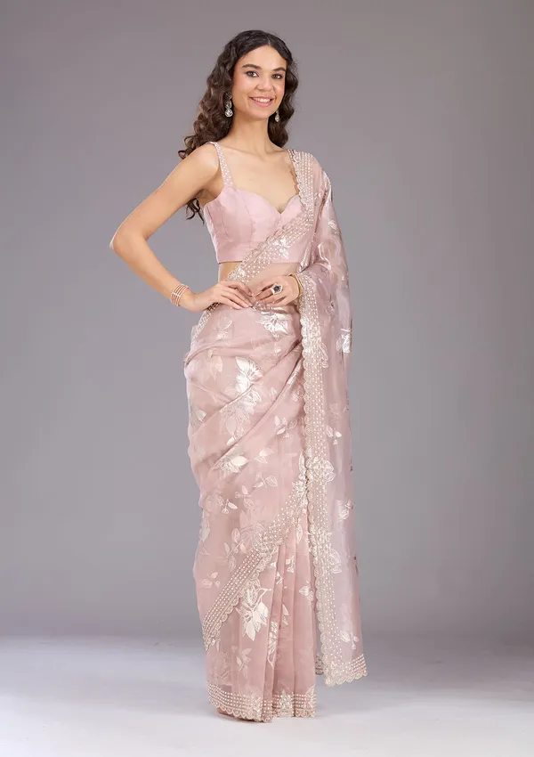Onion_Pink_Stonework_Gold_Organza_Saree