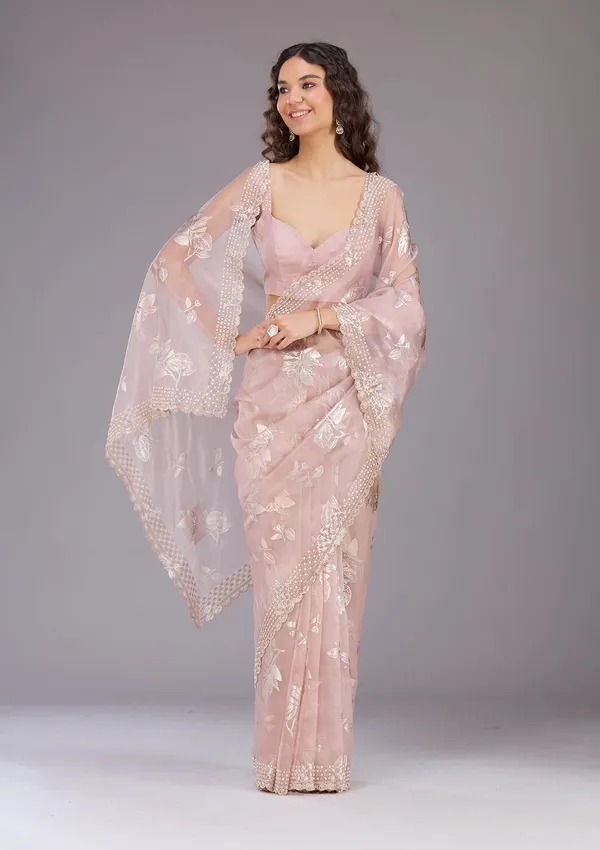 Onion_Pink_Stonework_Gold_Organza_Saree