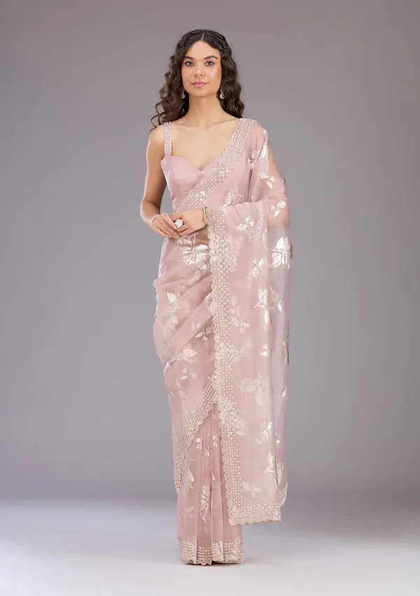Onion_Pink_Stonework_Gold_Organza_Saree