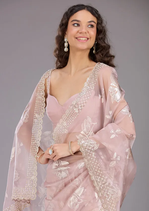 Onion_Pink_Stonework_Gold_Organza_Saree