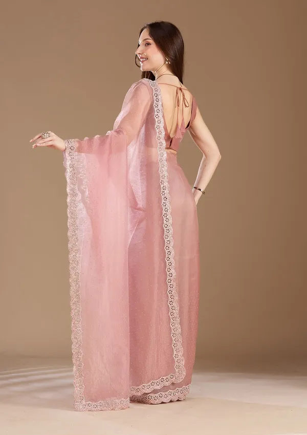 Lavender_Sequins_Net_Saree