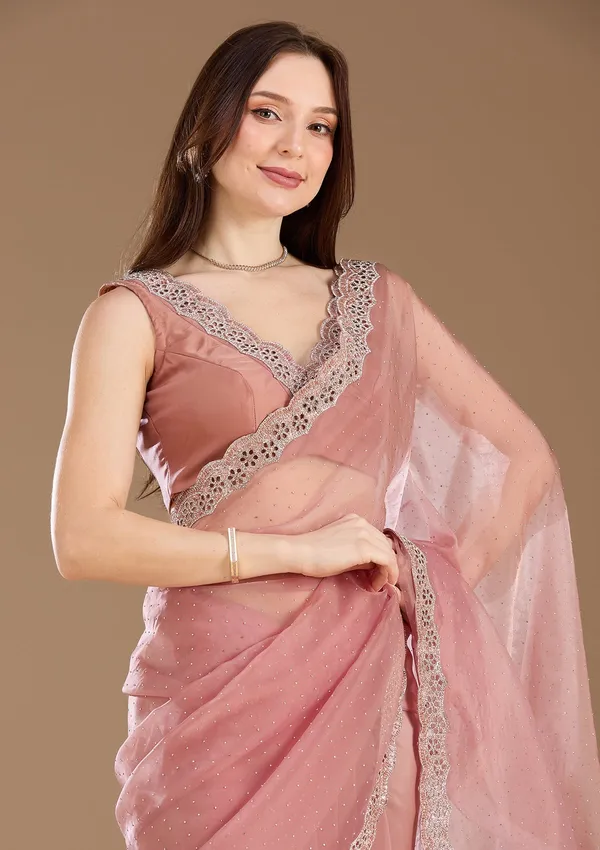 Lavender_Sequins_Net_Saree
