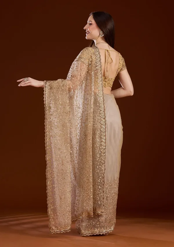 Gold_Sequins_Net_Saree