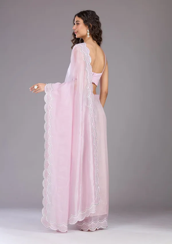 Lavender_Sequins_Organza_Saree