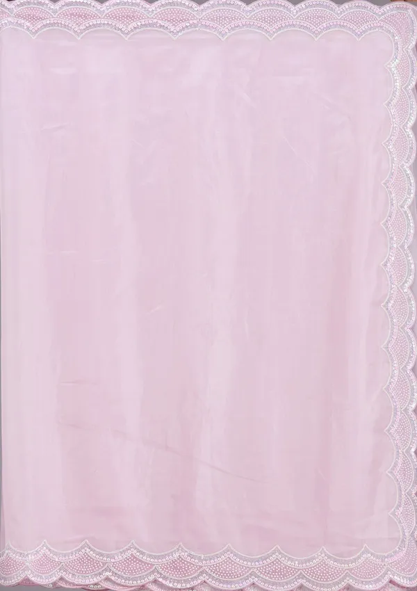 Lavender_Sequins_Organza_Saree