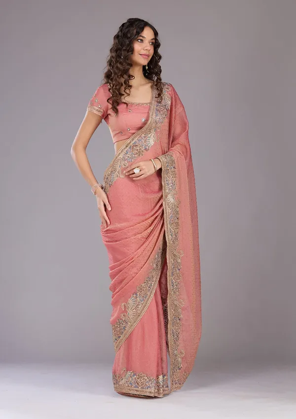 Onion_Pink_Stonework_Gold_Tissue_Saree