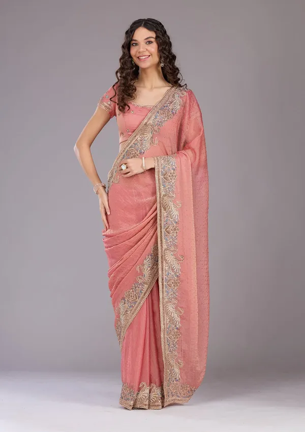 Onion_Pink_Stonework_Gold_Tissue_Saree