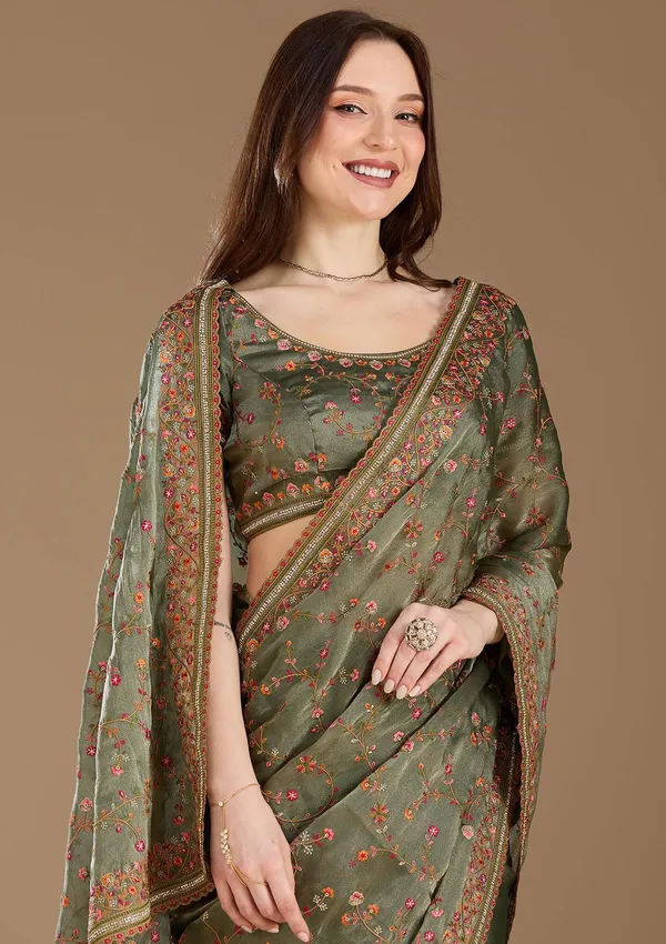 Mauve_Threadwork_Tissue_Saree