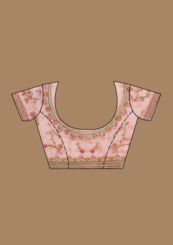 Rani_Pink_Stonework_Gold_Tissue_Saree