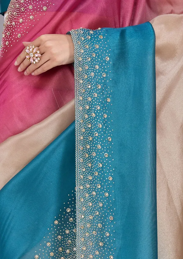 Mehendi_Threadwork_Tissue_Saree