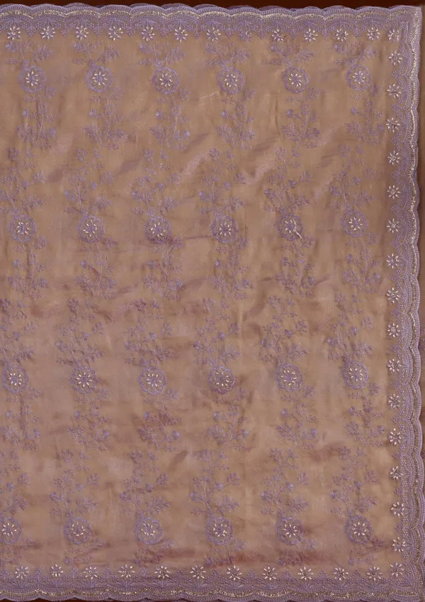 Lavender_Threadwork_Tissue_Saree