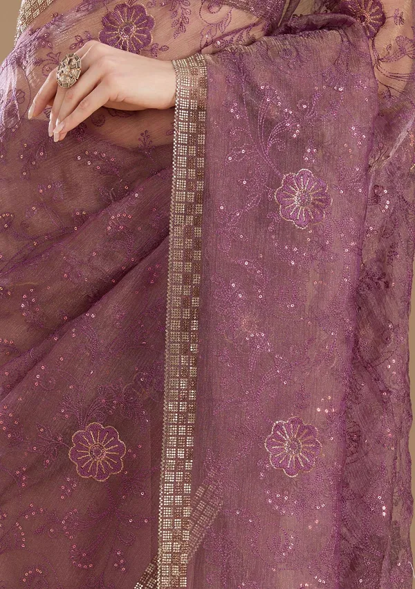 Purple_Threadwork_Tissue_Saree