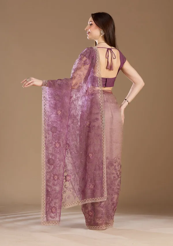 Purple_Threadwork_Tissue_Saree