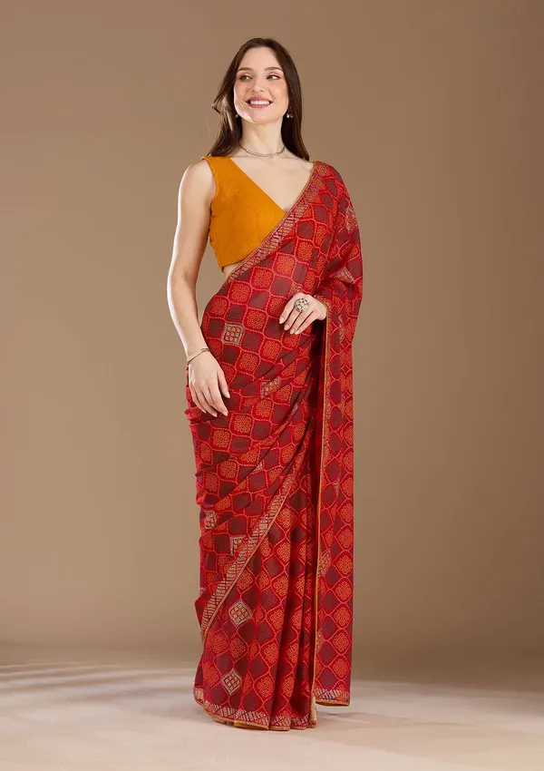 Red_Stonework_Gold_Georgette_Saree