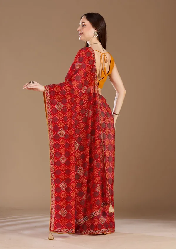 Red_Stonework_Gold_Georgette_Saree
