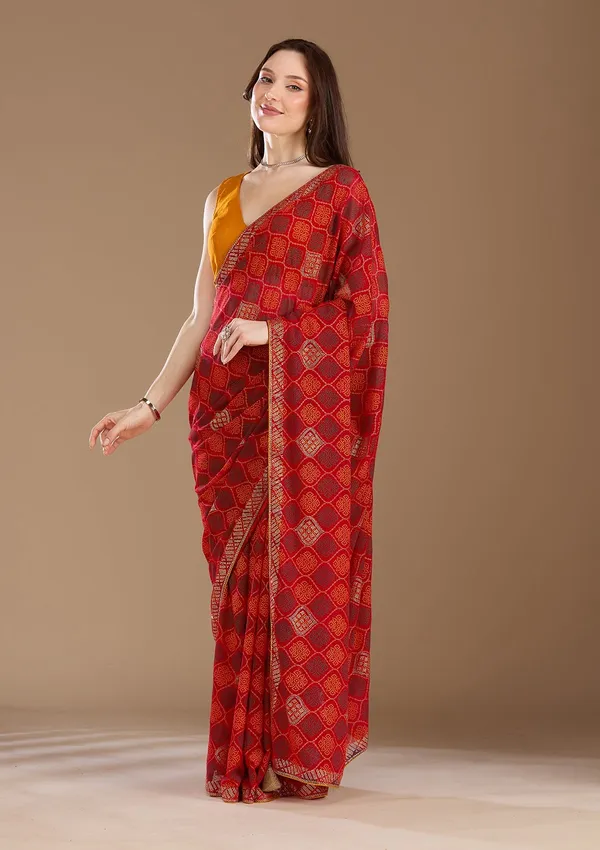 Red_Stonework_Gold_Georgette_Saree
