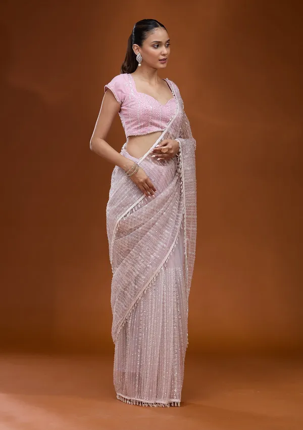 Baby_Pink_Sequins_Net_Saree