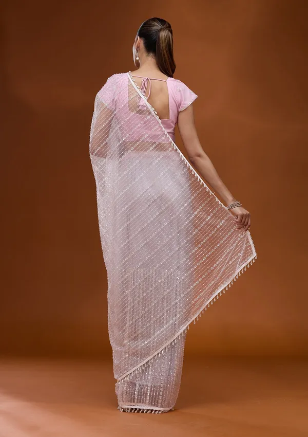Baby_Pink_Sequins_Net_Saree
