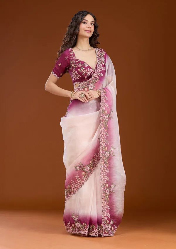 Cream_Threadwork_Tissue_Saree