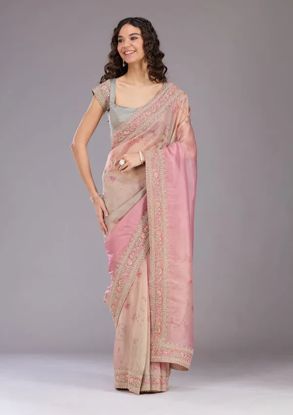 Baby_Pink_Sequins_Organza_Saree