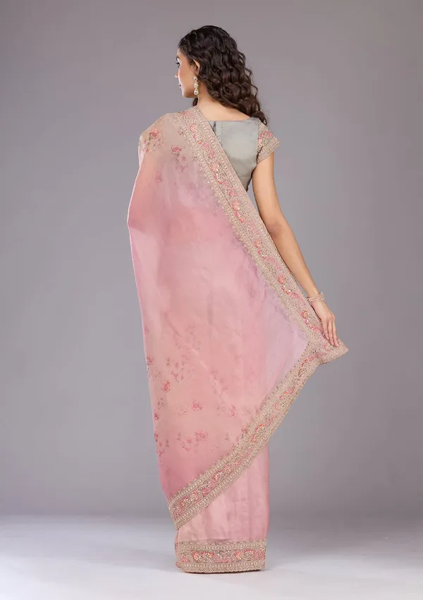 Baby_Pink_Sequins_Organza_Saree