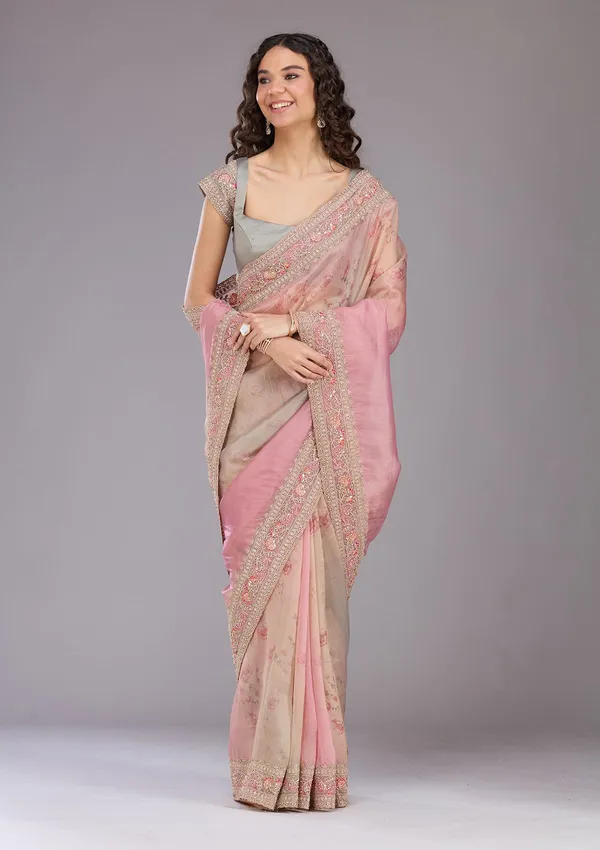 Baby_Pink_Sequins_Organza_Saree