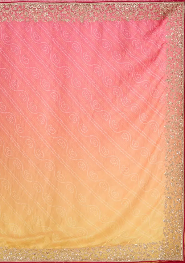 Rani_Pink_Cording_Chiffon_Saree