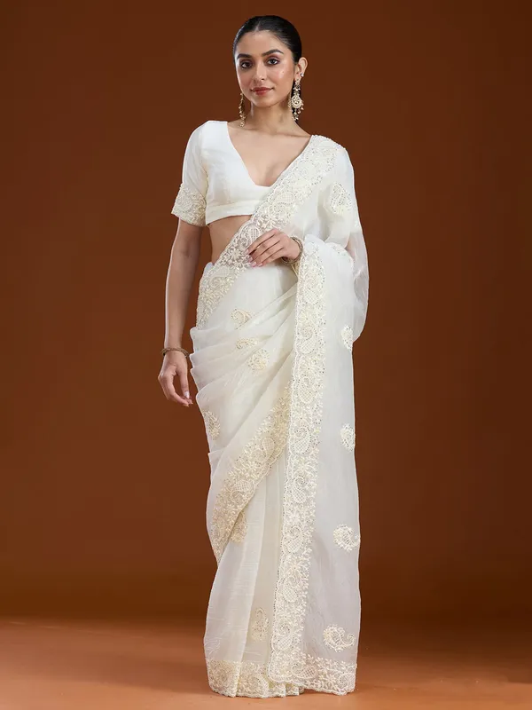 Teal_Green_Stonework_Gold_Tissue_Saree